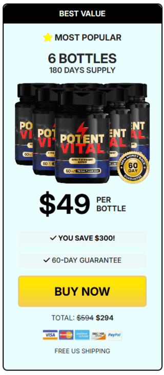 potentvital 6 bottles price